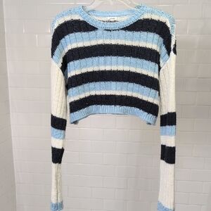 Striped Blue and White Women's Sweater
